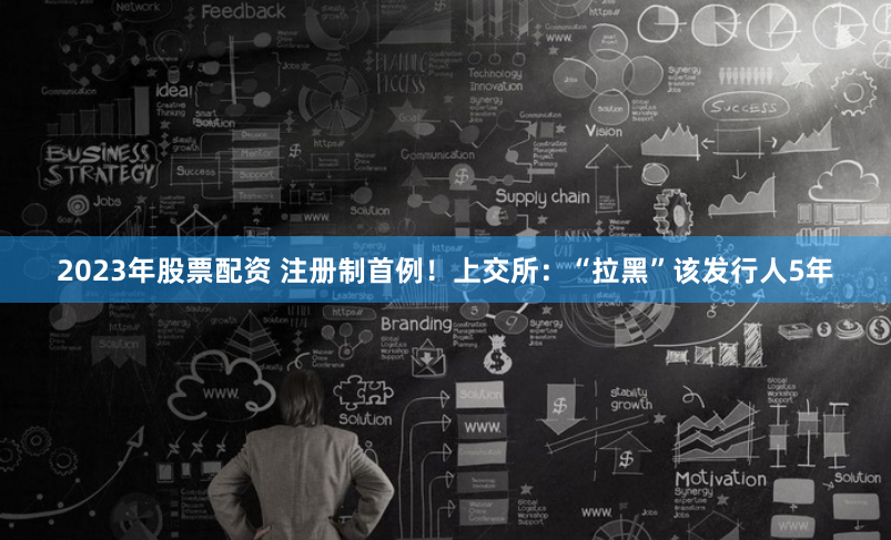 2023年股票配资 注册制首例！上交所：“拉黑”该发行人5年